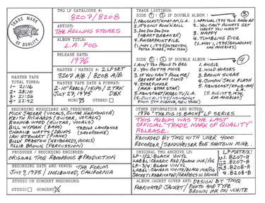 The Rolling Stones Discography Grids